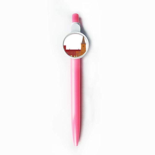 Stylo à bille rétractable bleu souvenir du Danemark à offrir