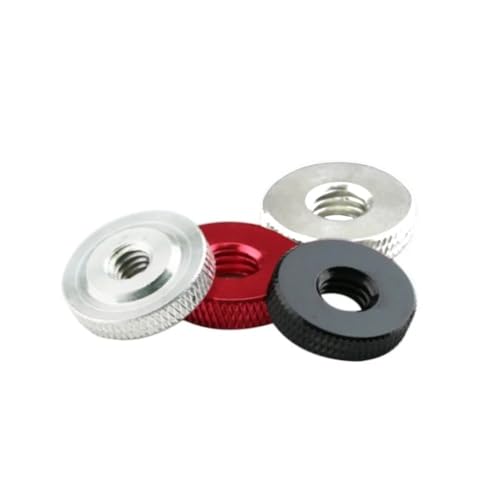 1�� M3 M4 M5 �A���~�����܂݃i�b�g (4�F) - ���^���[���b�g�X�e�b�v����߃i�b�g | D16/D20 ����4-5mm(Black - 1pc,M4xD16xH4)