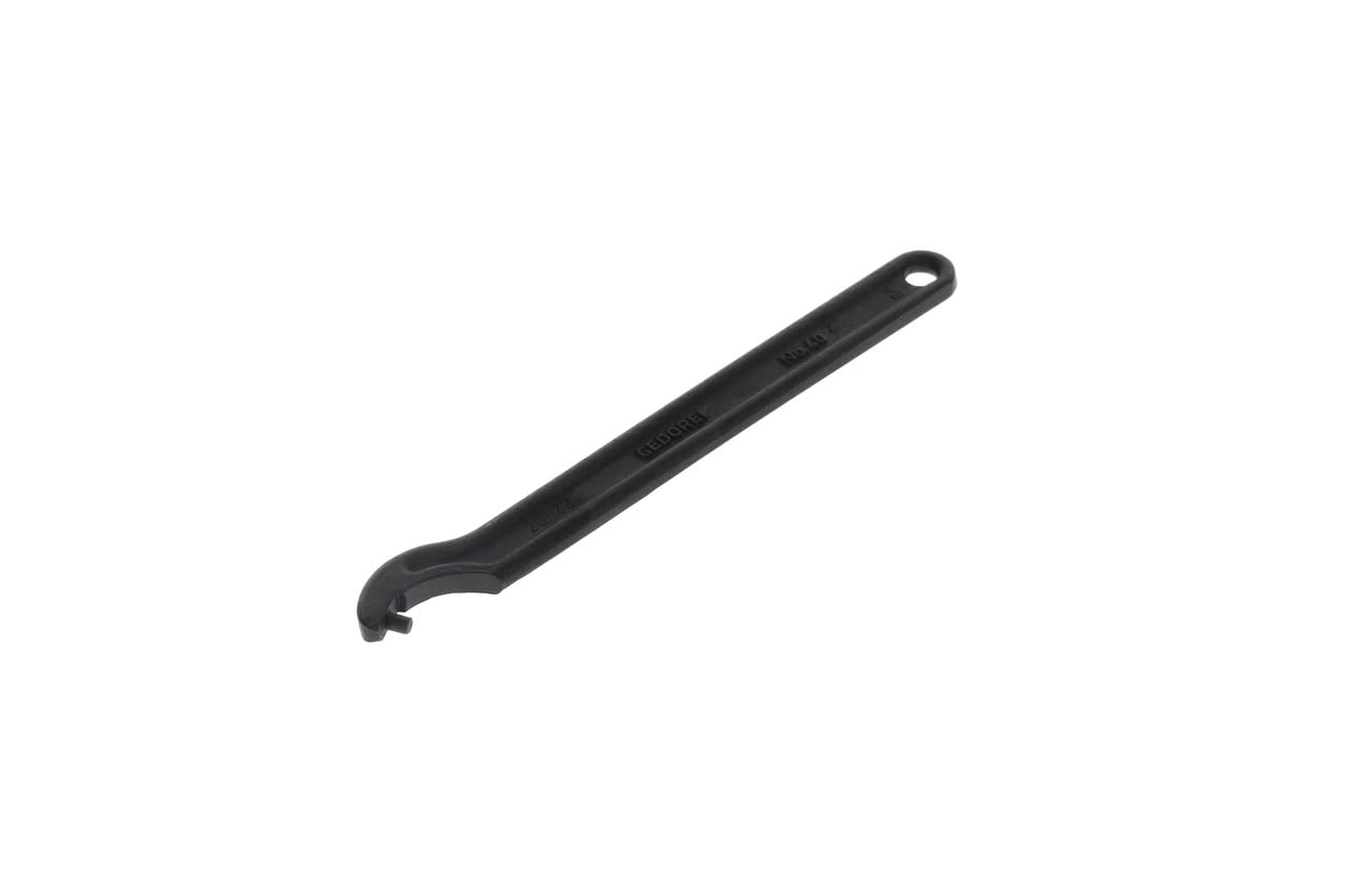 Gedore Schwarz Hook Spanner With Pin, For Capstan Nuts, Af 20-22 Mm, Tip Dia. 8 Mm, Ratchet Spanner, 40 Z 20-22