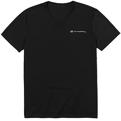 Champion Camiseta de manga corta con cuello de pico., Mujer, NBK, medium