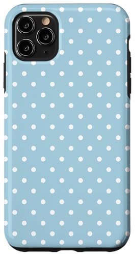 Teal Blue Polka Dot Stylish Polkadots �X�}�z�P�[�X iPhone 11 Pro Max �p