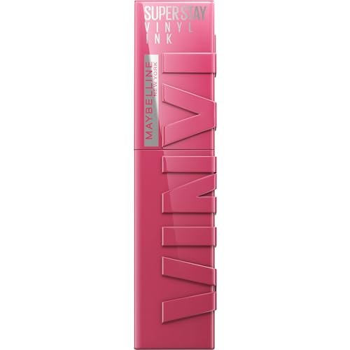 Maybelline New York flüssiger Lippenstift, Liquid Lipstick mit 16 Stunden Halt und glänzendem Finish, Super Stay Vinyl Ink, Nr. 20 Coy, 4,2 ml