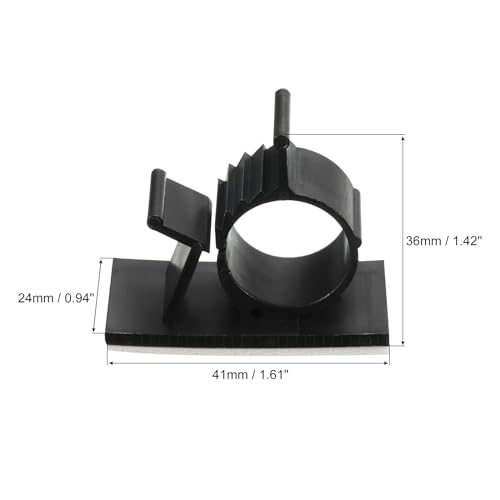 Clips de cable autoadhesivos ajustables para gestión de cables de computadora en mesas 2