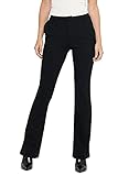 ONLY Damen ONLROCKY MID Flared Pant TLR NOOS Hose, Schwarz (Black Black), W/L30(Herstellergröße: L)