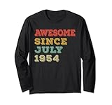70 years old awesome since july 1954 70th birthday gifts maglia a manica
