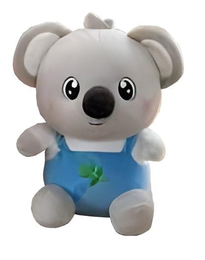Image of Cute Blue Koala Teddy Bear Plush Toy, Soft Stuffed Animal Figure Dolls for Girls, Boys, Kids, Adults, Birthday Gift, Home Decor - 25 cm
