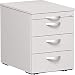 Produktbild Gera Möbel S-530151-LG Rollcontainer Venedig mit 3 Kunststoff-Schubfächern und 1 Materialschubfach, 43 x 60 x 56,6 cm, lichtgrau