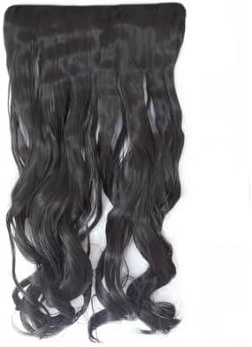 1 Piece Wavy 5 Clip Synthetic Hair Extension XXL 60cm - 4 Dark Chocolate Brown