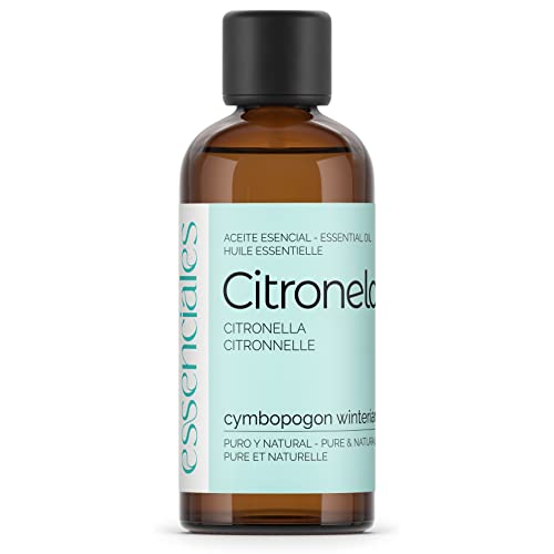 Essenciales - Aceite Esencial de Citronela, 100% Puro, 100 ml | Aceite Esencial Cymbopogon Winterianus