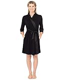 Kindred Bravely Emmaline Maternity & Nursing Robe Hospital Bag/Delivery Essential (Black, Large, X-Large)