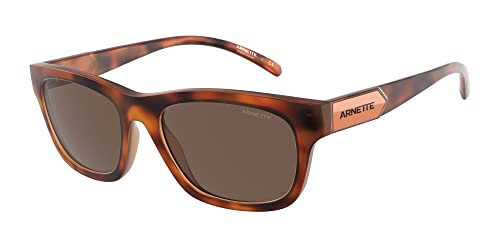 ARNETTE An4284 Makemake - Gafas de sol cuadradas para hombre, Habana claro mate/marrón, 54 mm