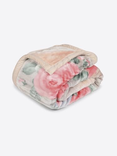 Image of Monte Carlo Single Bed Heavy Winter Blanket Lavish Plus 2 Ply Box Pack 900 GSM | 3.2 KG (220x160 CM), Baby Pink