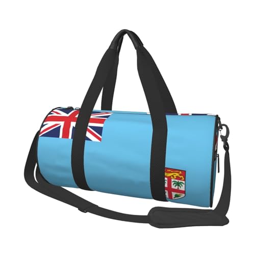 Fiji Flag Large Capacity Travel Bag - Durable Sports Duffel Bag for Hiking, Vacation, Fitness and Business