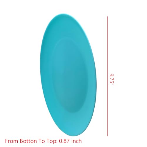 WEXINHAO Plastic Plates Reusable - 10 inch Unbreakable Dinner Plate set of 12 - BPA Free Dishwasher Safe Microwave Plates - Everyday Large Plate for Kids Kitchen Salad Party Outdoor - Image 8