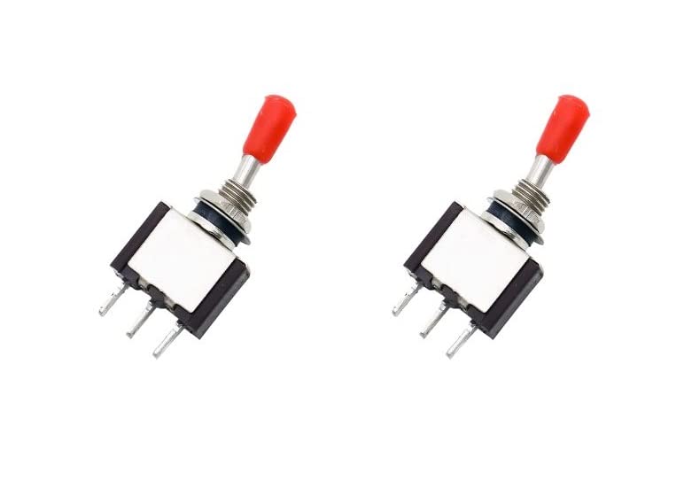 ERH India 2 Pcs Toggle Switch 3 Pin 2 Way 2A/5A AC 250V/125V DPDT Mini Toggle ON Off Switch for Lighting control, Motor control, Circuit switching etc.-image-5