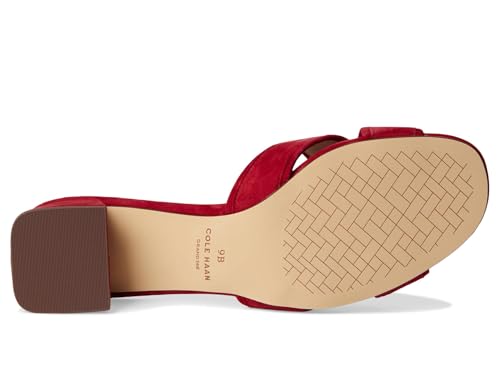Cole Haan Cole Haan Womens Landon Sandals 40mm, Rio Red Suede, 10-B US
