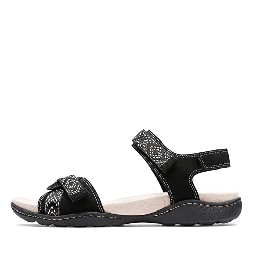Clarks Caroline Orchid Botines para mujer, Piel Negra, 22.5 cm