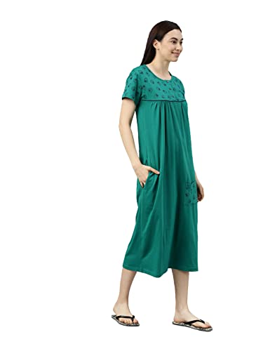 Image of KRYPTIC Womens Pure Cotton Printed Maxi Nightdress
