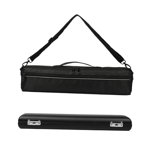 Dynwave Estojo para flauta e bolsa de transporte em couro PU portátil para flauta de 17 furos