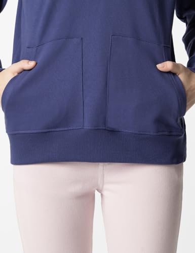 Image of FYLTR Women's Casual Stand Collar Sweatshirt with Drop Shoulder & Boxy Fit - Zip Closure | Utility Pockets | Rib Hem & Cuff | Sweatshirts for Women | Casualwear