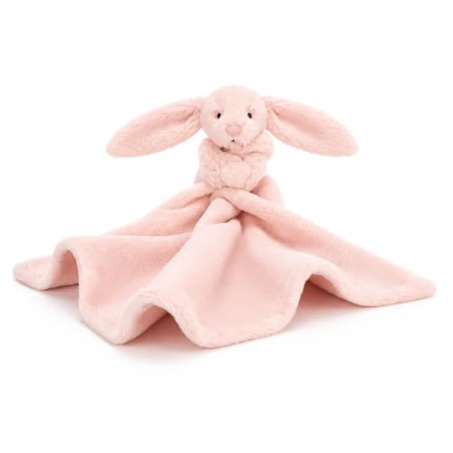 Image of Jellycat Bashful Blush Bunny Soother, 13.5" | Security Blanket & Lovey for Babies | Baby Gift