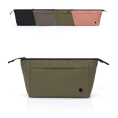 Purevave Large Cosmetic Bag for Women and Travel Makeup Organizer Pouch (Green)