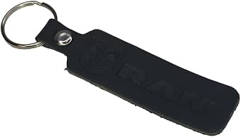 RAM Trucks Logo Strap-Style Leather Keychain Handmade in Detroit, Licensed and Authentic
