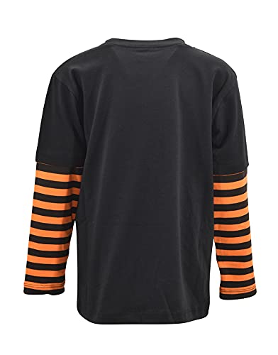 Image of Unique Baby Boys Shirts for Kids and Toddlers Striped Layered Long Sleeve with Embroidery