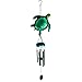 Turtle Designed Windchime with Solar Power, Metal Chimes, Outdoor Garden DÃ©cor, Hanging Decoration, 38 Inches Tall