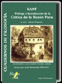 Kant: Prólogo en introducción de la Crítica de la Razón Pura
