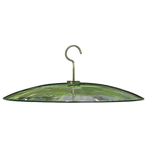 13 Inches Clear Glass Weather Guard and Squirrel Baffler for Wild Bird Feeders (Clear 1Pack) Cover