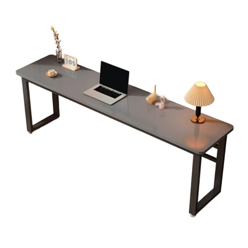 Mesas Altas de Bars Simple Madera Maciza Barra Bars Negro Estructura de Metal Mesa de Ordenador Tablero de Madera Maciza Engrosada Mesa de Comedor para Salón, Comedor, Bari(Black,140x40x75cm)