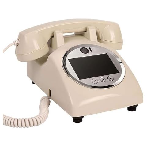 XDGJTBFMY Video Audio Guest Book Phone, 1080P Video GuestBook Wedding Phone, Creative Customized Video Audio Guest Book with Lens Recording for Birthda Party Anniversary Engagement, 32G (White) Cover