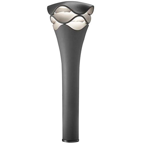 Moderne Wegeleuchte Außen Sockelleuchte IP55 Rasenlicht LED Grau 6W Wasserdichte Kreativität Aluminiumguss Hof Außenlampe Garten Pathway Terrasse Lampe 3000K(H77CM) Cover