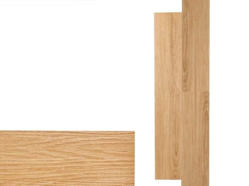 Láminas de Vinilo Adhesivo Imitación Madera de Parquet Marrón Claro - Paquete de 24 Piezas (91,4x15,2 cm) - 3,33m² - Instalación Fácil y Económica para Renovación del Hogar