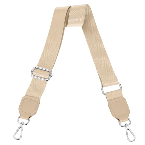 Image of uxcell Wide Shoulder Strap, 3.8cm Adjustable Purse Strap Replacement Crossbody Strap for Shoulder Bag Handbag, Light Gold, Silver Square Mouth Buckle