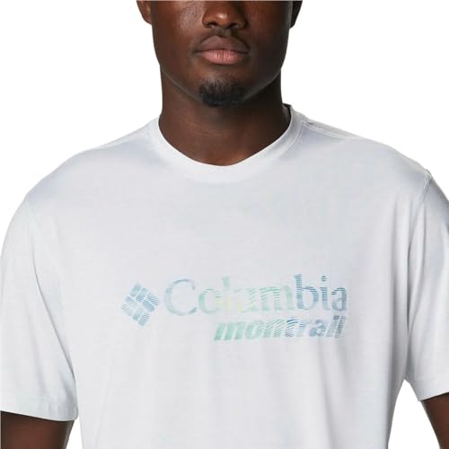 Columbia Camiseta masculina com estampa Trinity Trail, branca, GG