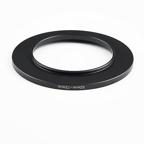 Image of 52mm to 72mm Step-Up Ring Filter Adapter,for All Brands UV ND CPL, Metal Ring Step-Up Rings Adapter Filter (52mm-72mm)