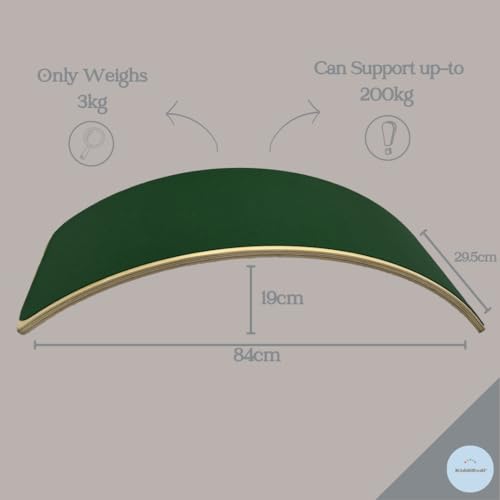 KiddiRedi® Wooden Balance Board Montessori Wobble Sensory Feeling Toddler Kids Adults Curvy Seesaw Swing Learning Development Health Physical Education Toy Free Extra Felt Toy Wood Play Autism ADHD - Image 6