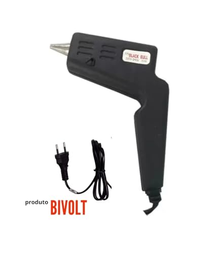 Micro Pistola De Silicone/Cola Quente + 4 Bastões - Black Bull