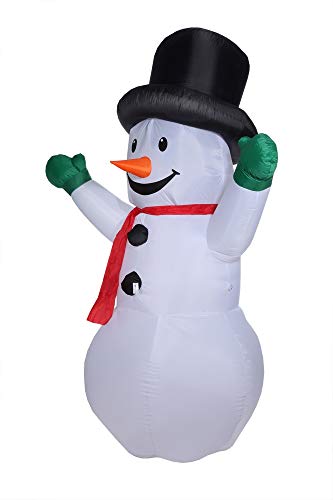 Homegear Christmas 6ft Inflatable Snowman for Indoor/Outdoor Use with LED Lightse w/LED Lights