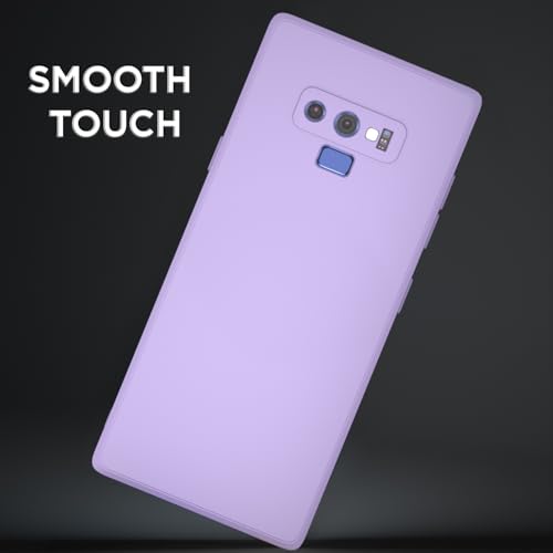 Image of Outlouders Back Cover for Samsung Galaxy Note 9 | Camera Protection | Durable Soft Matte Silicone Bumper Case (Purple)
