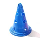 TONIJAWES 4 Stücke Pylonen Leitkegel,Verkehrskegelschild,Kinder Pylone Kegel Hütchen Set Markierungskegel,für Kinder, Fußballsport, Reitsport, Heimfitness Und Hundetraining (Blau)