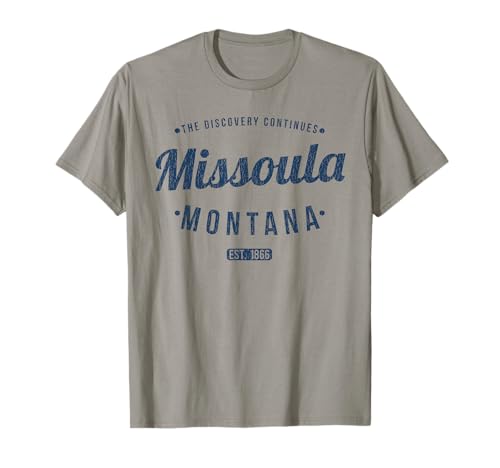 Missoula Montana Retro Vintage Viaggio Souvenir Missoula Maglietta