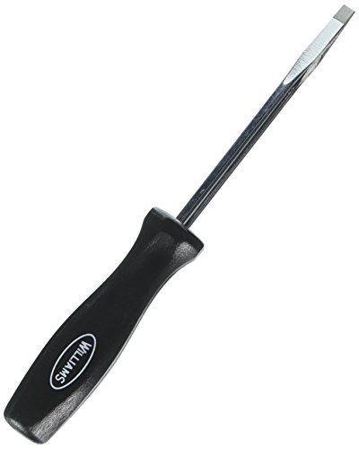 Williams JHWSDE-4 Endurogrip Cabinet Slotted Screwdriver with Premium Comfort Grip Handle - 4-Inch Blade Length - 1/4-Inch Tip - 7 15/16-Inch Overall Length