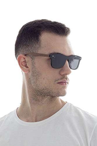 Óculos De Sol Frente Flat Barker Black, MafiawooD