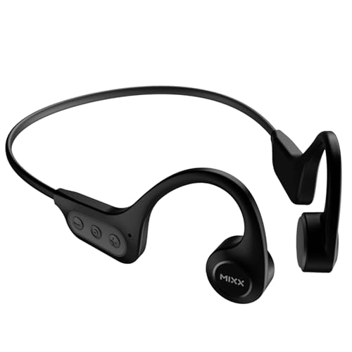 Mixx Resonate - Auriculares desportivos de condução óssea de orelha aberta, auriculares sem fios Bluetooth, 7 horas de reprodução, resistência à água IP56, chamadas mãos livres