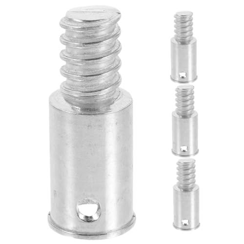 minkissy 4pcs Threaded Tip Broom Extension Pole Adapter Tip Replacement Pole Handle Stainless Steel Extension Pole Adapter Tip American Type