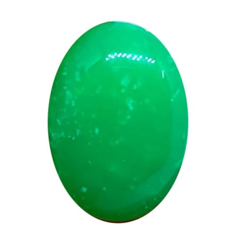 Pierre gemme chrysoprase naturelle 24x17x6mm, cabochon de qualité ovale