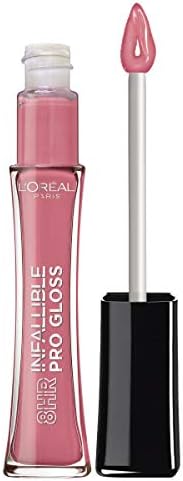 L’Oreal Paris Makeup Infallible 8 Hour Hydrating Lip Gloss, Nightfall Rose, 0.21 Fl Oz